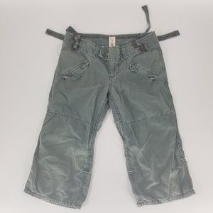 Free People Capri Cropped Leg Casual Green Pants